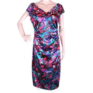 London Style Women Dress V-neck Zip Side Size 10 - NWT